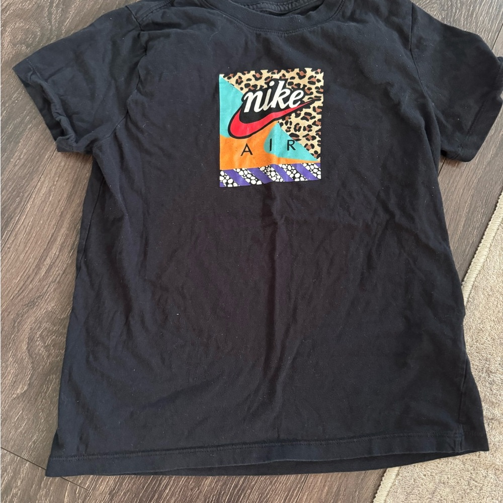 Nike Kids Black Tee with Colorful Graphic